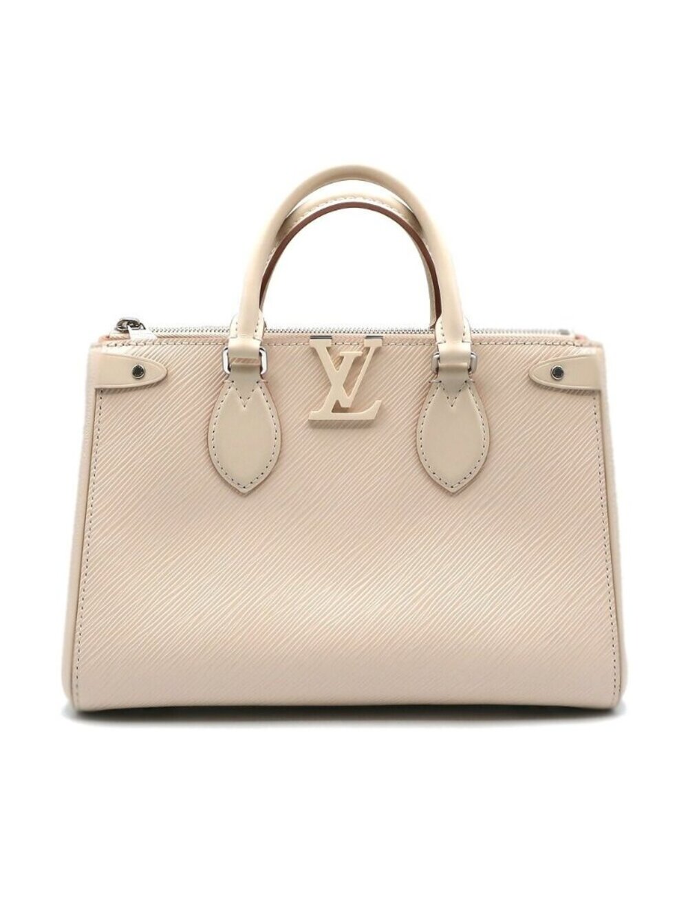 Louis Vuitton Grenelle Tote PM Beige Silver 2-Way Shoulder Bag
